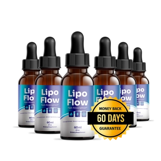 Lipo Flow supplement bottle on a clean white surface