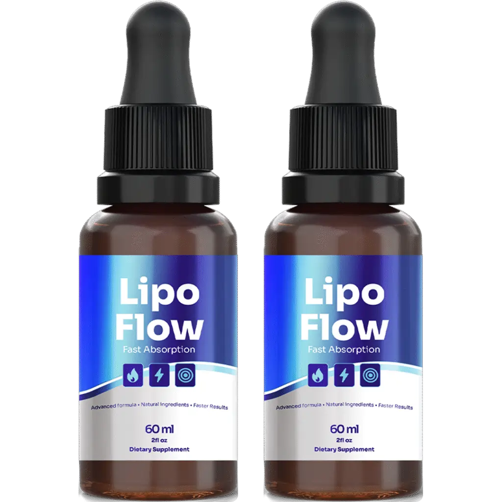 Two bottles of Lipo Flow supplement
